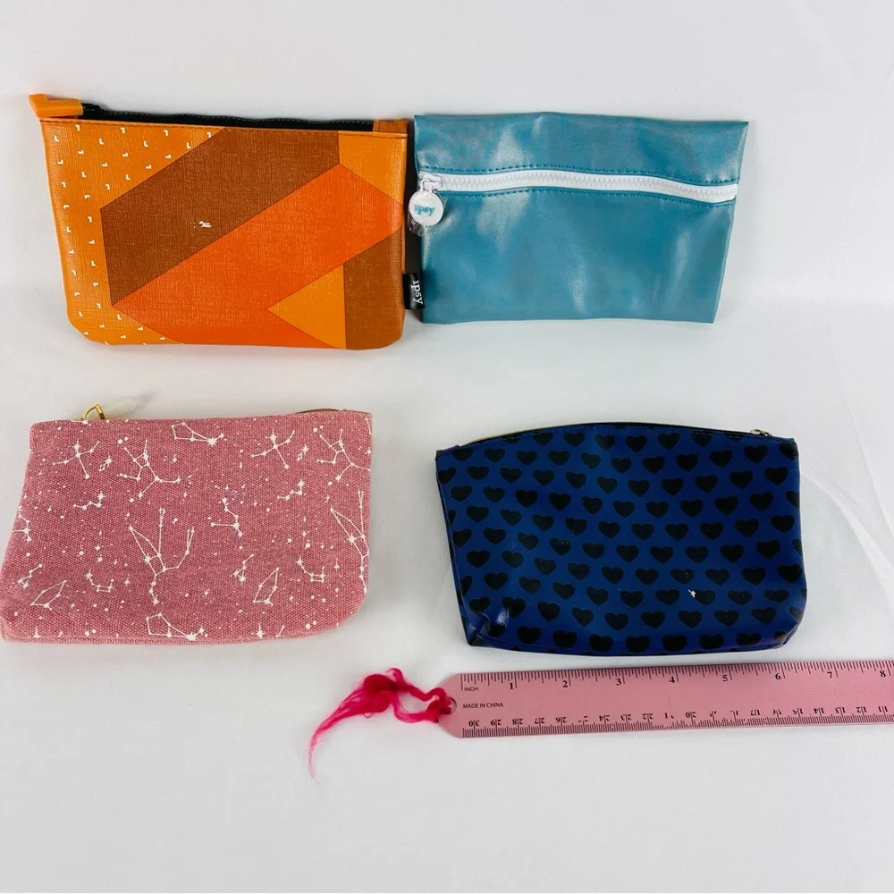 IPSY Makeup Cosmetic Bags Lot of 4 Bags Only. No Cosmetics Included